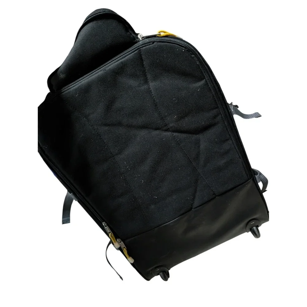 Jeep Rolling Backpack Blue Black Canvas Travel‎ Carry On Luggage Bag